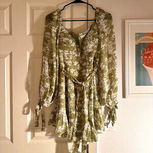 Green Floral Saints and Secrets Dress